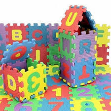 36 pieces interlocking alphabets with free writing tablet