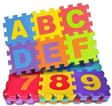36 pieces interlocking alphabets with free writing tablet